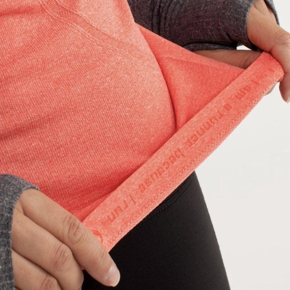 Lululemon Run: Swiftly Tech Long Sleeve Love Red / Deep Coal 8 - Picture 9 of 16
